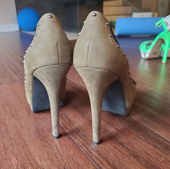 Jessica Simpson western pumps heels studded 7.5 - Picture 7 of 12